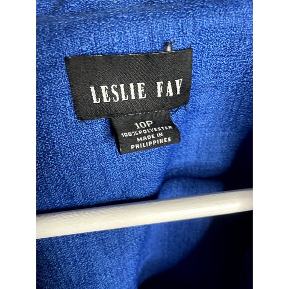 VIntage Leslie Fay cropped blazer blue SZ 10P - Picture 7 of 8